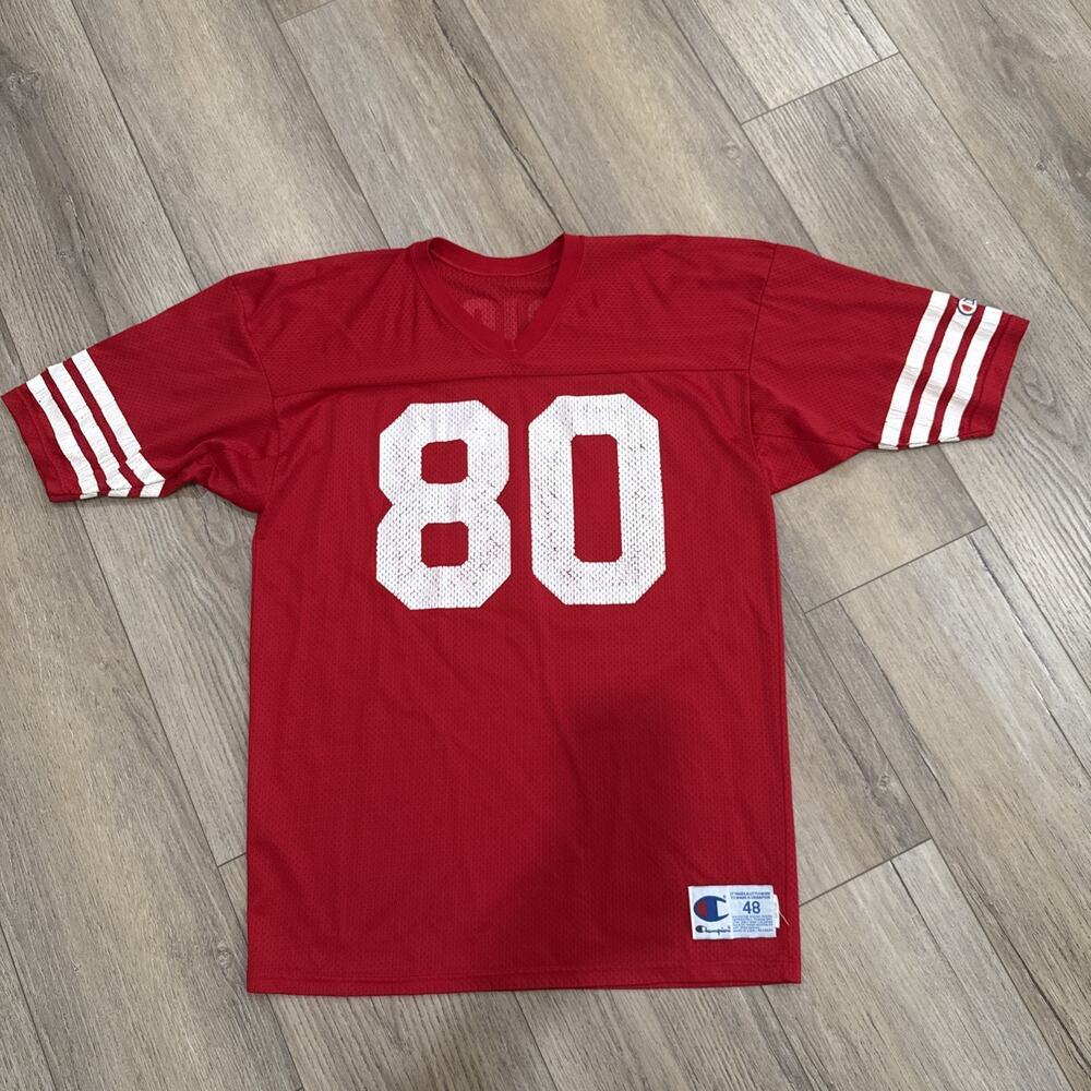 Champion Brand San Francisco 49ers Jerry Rice 80s Jersey SZ 48 Vintage